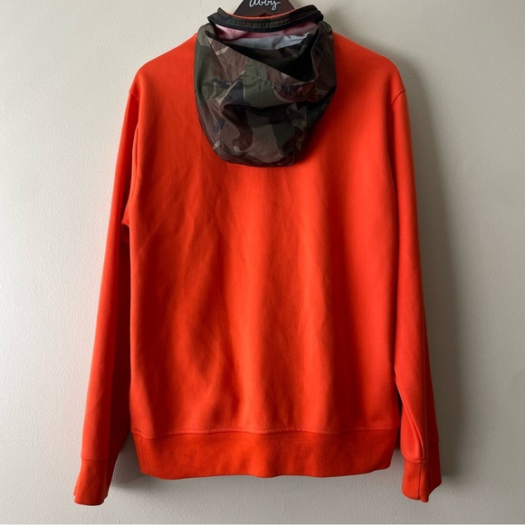Polo Ralph Lauren Quarter Zip Hoodie Pullover Orange Camo Hiking Outdoor Men’s M - Picture 4 of 10